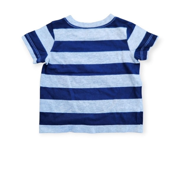 2-Piece Carter's Baby Red shortalls Overalls Striped T-Shirt Kids 12 Months - Picture 9 of 16